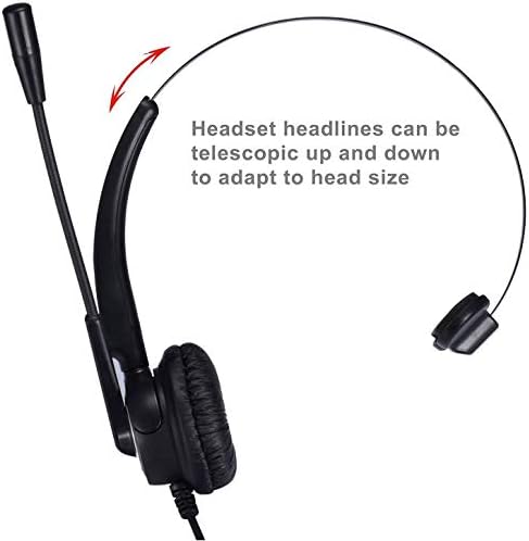 TriPro Monaural USB VoIP Headset for Computer Calls, Noise Cancelling Microphone for VoIP Communication, Skype, Call