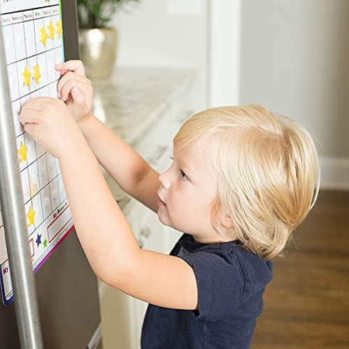 Kenson Kids I Can Do It Reward Chart - Customizable Dry Erase Incentive Chart with 45 Reward Stars and Marker