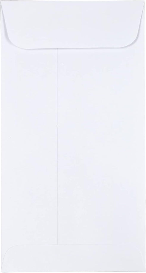 JAM PAPER #7 Coin Business Envelopes - 50/Pack - 3 1/2 x 6 1/2 - White - Peel and Seal Closure