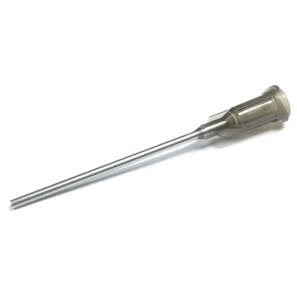 16 Gauge Industrial Blunt Tip Dispensing Needle, 1.5 inch with Luer Lock, Precision Applicator, Gray, 50 PCS