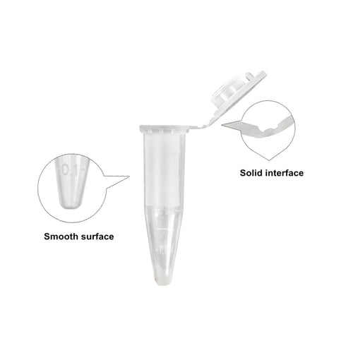 30 Pcs Clear Plastic Centrifuge Tubes, Bottom Tip Test Tube Vials 0.2mL 0.5ML 1.5ML