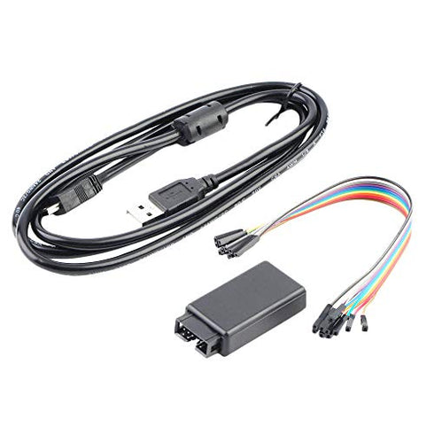 HiLetgo USB Logic Analyzer Device, EMI Ferrite Ring USB Cable, 24MHz, 8CH, 24MHz 8 Channel UART IIC SPI Debug
