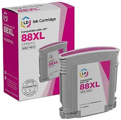 LD Products Remanufactured Ink Cartridge Replacement for HP 88XL High Yield (Black, Cyan, Magenta, Yellow, 4-Pack)