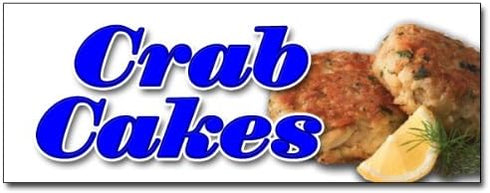 48" Crab Cakes Decal Sticker Crabs Cake Maryland Seafood Fried Mini