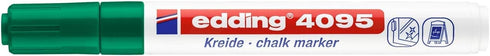edding 4095 Round 2-3 mm-Medium-Nib Wet Wipe chalkboards, Windows, Glass, Mirrors-Liquid Chalk Marker Opaque Coverage, 1 pen, 06: 1 Pen-Green by edding