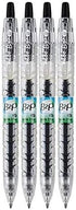 Pilot B2P Bottle 2 Pen Refillable & Retractable Gel Roller Pen Made From Recycled Bottles, Clear Barrel, Fine Point, 4-Pack, Black Ink by Pilot