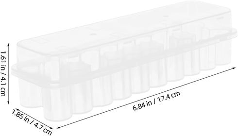 6.85X1.85X1.61In Plastic Vial Storage Case Vial Holder Box for Essential Oils Test Tubes Freezer Organizer Lab Storage