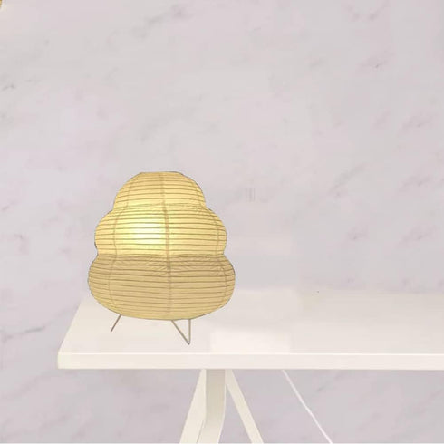 2 Pack Bedside Table Lamp Paper and Chrome Standing Lamp Room Decoration Festival Lantern Light Nightstand Desk Lamp
