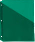 JAM PAPER Plastic Binder Dividers with Pocket - 11 3/16 x 9 1/4 - Green - 6/Pack
