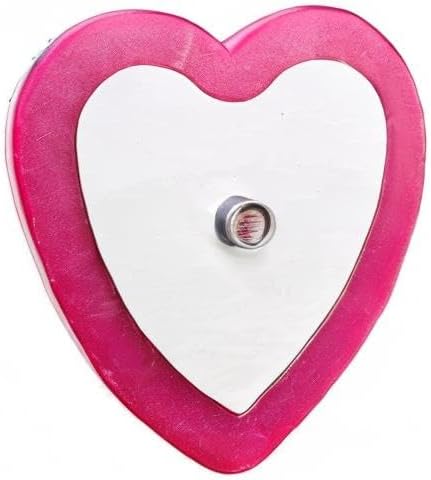 ausuky Heart-Shaped LED Night Light Lamp - Pink, Auto Sensor