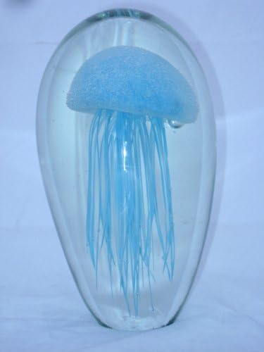 High Performance Parts Glass Jellyfish Paperweight Color Pink 6 (Glow in Dark) - Jelly Fish