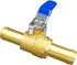 Joywayus 5/8" Hose Barb PEX Valve Inline Brass Ball Valve for Oil, Air, Gas, Fuel Line Pipe Fittings - Pack of 2