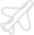 Paper Clip Holder for Desk, 100 Pieces Cute Paper Clips, Anti Slip Light Durable White Plane Shape Fancy Paperclips for