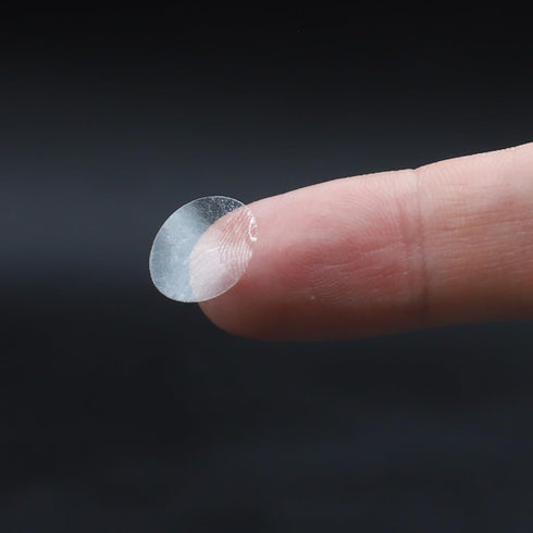 Ultra Clear Retail Wafer Seals for Mailing Packaging, 0.5 Inch Round Circle Dots, 1,000 Adhesive Stickers