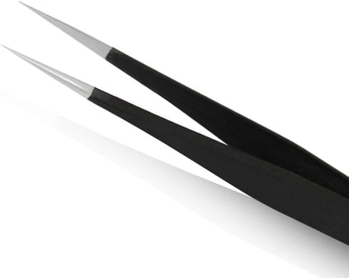 Vetus Anti-static SMD Black Tweezer Non-magnetic Stainless Steel Pointed Tip ESD-10 by Vetus