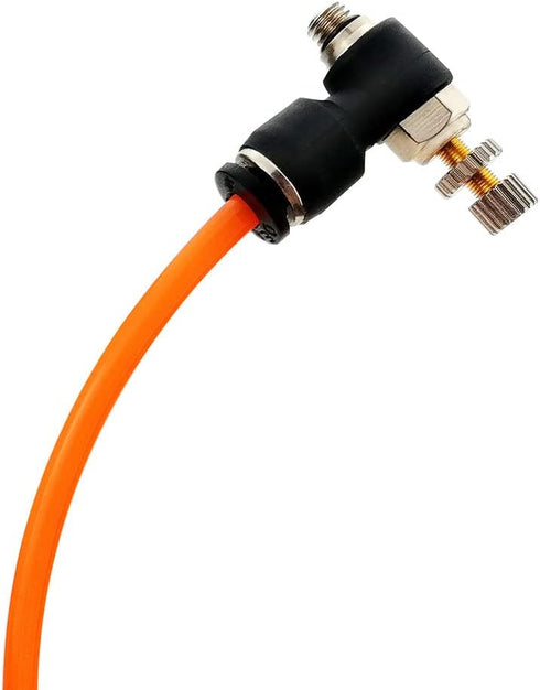 Beduan 6mm Tube OD Pneumatic Push to Connect Air Flow Control Valve, M5 Male Thread Elbow 90 Degree Switch Adapter