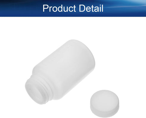 Bettomshin 1Pcs 100ml PE Plastic (Food Grade) Bottle, Wide Mouth Lab Reagent Bottle