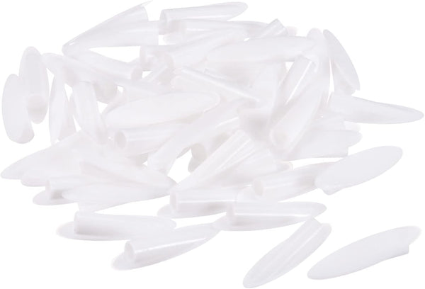 MECCANIXITY 9mm Plastic Pocket Hole Plugs, White Wood Plugs for Pocket Hole Jig, Pack of 50
