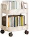 AUNMAS 2 Tiers Plastic Rolling Utility Cart with Wheels, Multi Functional Storage Trolley