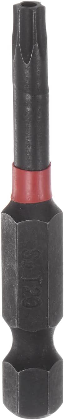 T20 Impact Rated Torx Bit 1/4" Hex Shank 2" Length Magnetic Security Star Screwdriver Power Tool