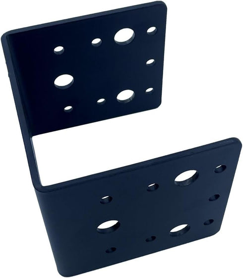 4 PCS Heavy Duty Steel Half Post Base for 4x4 Post Anchor Connector, Mounting Joist Hanger Brackets for Wood Posts