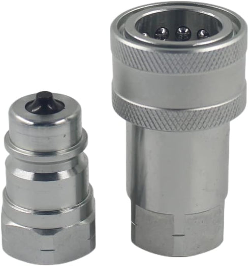 1/4" NPT ISO 7241-A Hydraulic Quick Connect Couplers Set for Tractor Hydraulic Quick Disconnect