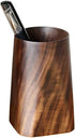 YRDGRG 75x75x120mm Durable Whole Piece Black Walnut Pencil Wood Pen Holder Wooden Desktop Pencil Cup Office Supplies