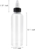 4 Pcs Dispensing Bottles, 5oz Plastic Boston Squeeze Bottles with Twist Top Cap by XYSMZM