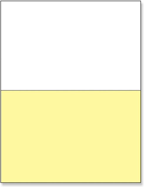 NextDayLabels Pack of 500 Sheets | 8-1/2 x 11" 2 Part Perforated Paper for Invoices, Receipts (White/Yellow)