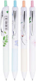 DUNBONG Flower Style Water-based Neutral Pen, 0.5mm Fine Point, Gel Ink Ballpoint Pen, Black Ink, Metal Clip, Anti-slip and Anti-fall, Pack of 4 (Multicolor) by DUNBONG