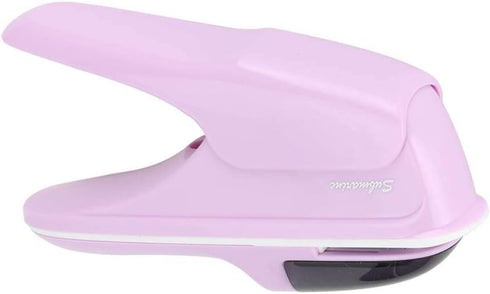 Staple Free Mini Stapler, ABS Stapleless Book Stapling Machine for Home School Office (Purple)