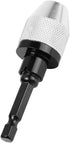 Fixinus 2 Pieces Keyless Drill Chucks - 1/4 Inch Hex Shank Drill Bit Adapter, Fast Change Converter for Impact Drill