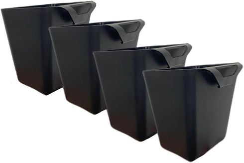4 Sets Square Pegboard Bins with Hooks, Pegboard Tool Organizer for Office, Craft Box Organizer, Black