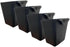 4 Sets Square Pegboard Bins with Hooks, Pegboard Tool Organizer for Office, Craft Box Organizer, Black