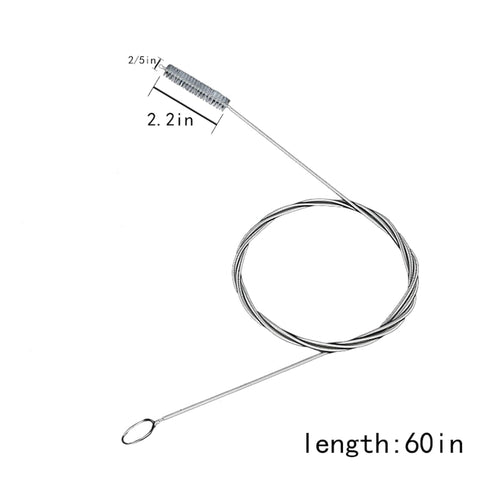 Long Wire Brush, Sunroof Drain Cleaning Tool for Car and Fridge, 60-inch X 2/5 inch, 2 Piece