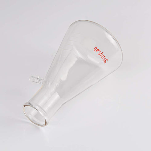 StonyLab Glass 250ml Heavy Wall Borosilicate Glass Filtering Flask, Bolt Neck with Tubulation