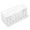 OLYCRAFT 19 Hole Plastic Test Tube Holder, 8~31mm Hole White Test Tube Rack with 8Pcs Drying Pins