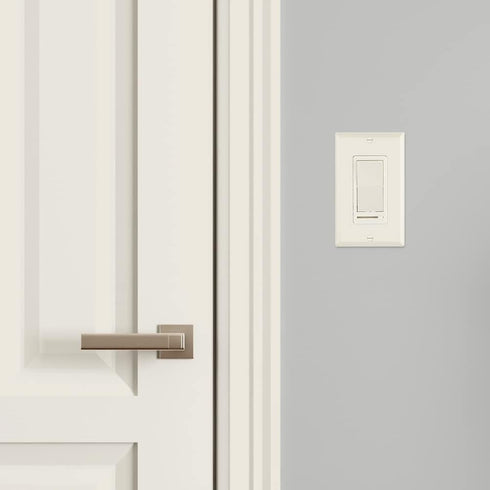 Dimmer 3-Way/Single 600 Maxxima LED Slide Rocker Switch - Pole Compatible, Decorative Electrical Light Switch, Watt