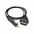 50cm OBD2 Elecbee OBD Vehicle Diagnostic Cable, PVC High-Temperature Resistant Female to Cigarette Lighter Adapter