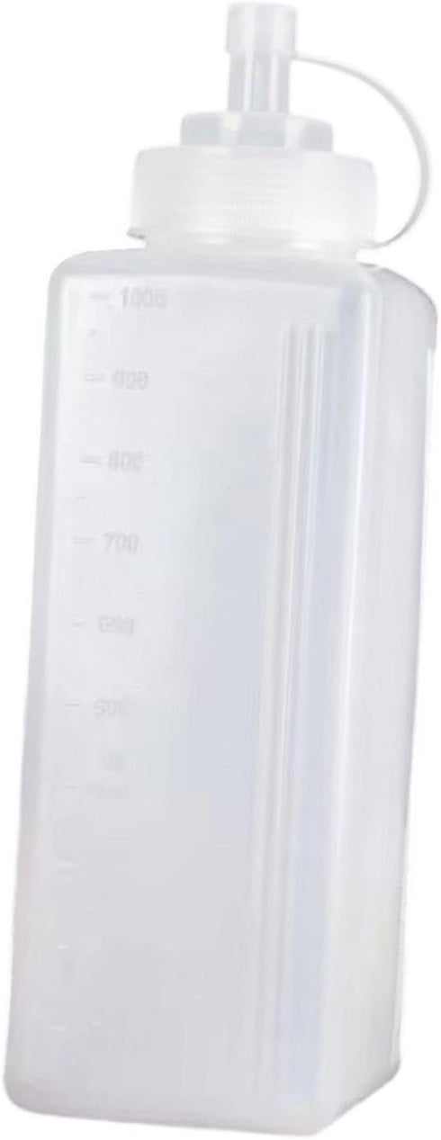 IEUDNS 1000ml Bottle Ketchup Honey Dispenser Wide Mouth with Lid Refillable Reusable Ketchup Bottle Sauce Dispenser