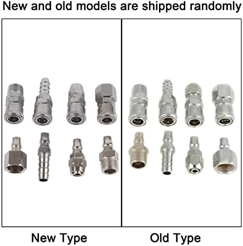 8pcs BSP 1/2" Air Hose Coupler Quick Connector Set for Pneumatic Plug Socket