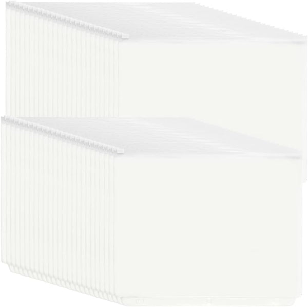 YoeeJob 3 Holes Clear PVC Zipper Binder Pocket Insert Pages, Letter Size, 50 Per Pack for Filing Storage