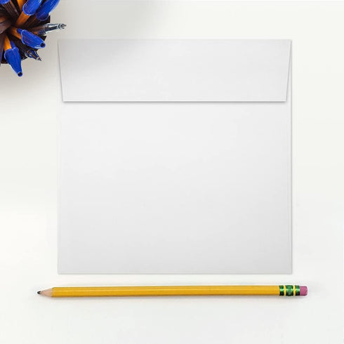 LUXPaper Square Invitation Envelopes - Peel & Press, 6" x 6", White, 100% Recycled, 80lb. Text, 50 Qty