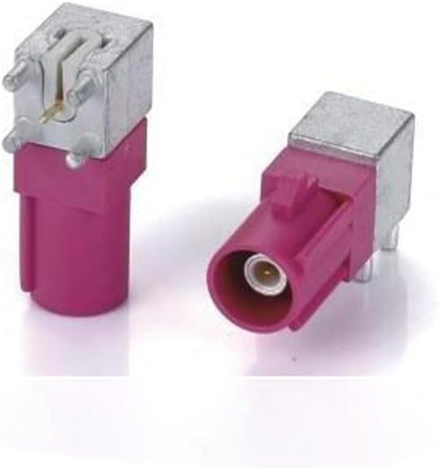 RF Coaxial Cable Connector, 2Pcs Fakra Video Connector H Male Right Angle