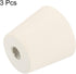 MECCANIXITY Rubber Tapered Plug, 25mm to 33mm with Hole, Test Tubes Bungs Stopper, White, 3 Pieces