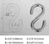 S Hook - Marine Grade 316 Stainless Steel, 1.56" Long, 5/32" Thick Metal Hook for Hanging and Utility Use (20)