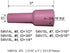 RIVERWELD TIG Gas Lens Ceramic Cup Long Size Kit 54N18L (4L 1/4") 54N17L (#5L 5/16") 54N16L (#6L 3/8") 54N15L (#7L