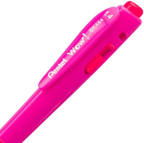 Pentel Wow! Retractable Ballpoint Pen, 1.4mm Bold Line Assorted Ink Colors 8 Pack