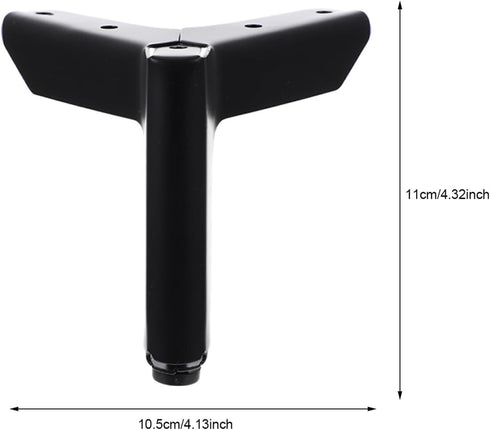4pcs 100mm FOMIYES Metal Furniture Support Legs for Sofa Cabinet, Iron Triangle Furniture Feet Replacement for Bedside