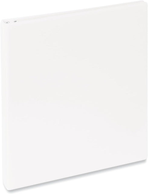 Universal Deluxe Round Ring View Binder, 1/2-Inch Capacity, 8.5 x 11, White